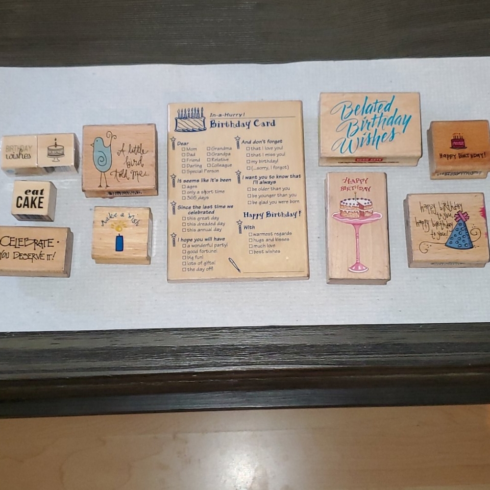 Birthday Wooden Stamps